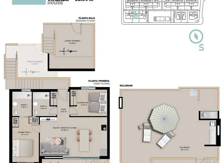 Bungalow zum Kauf provisionsfrei 385.000 € 3 Zimmer 68 m² 68 m² Grundstück Calle NORTE Pilar de la Horadada 03191