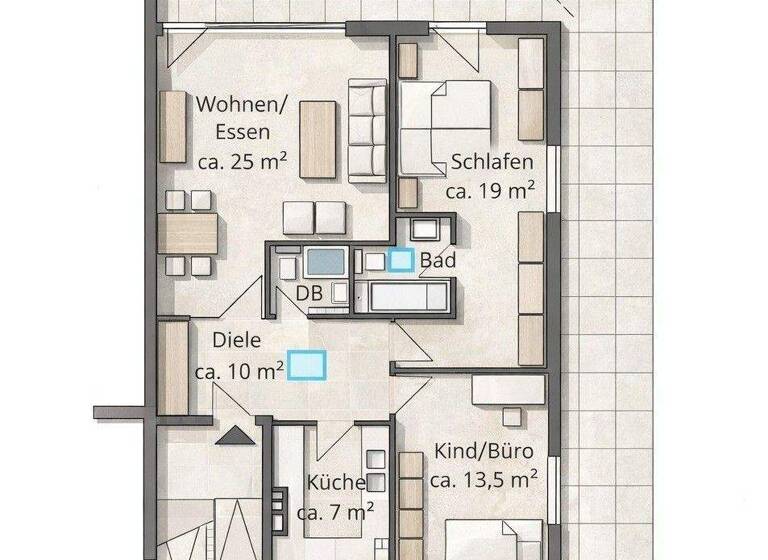 Wohnung zum Kauf 549.000 € 3 Zimmer 100 m² frei ab sofort Blankenese Hamburg (Blankenese) 22587