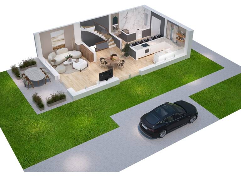 Doppelhaushälfte zum Kauf 1.045.000 € 4,5 Zimmer 159 m²<br/>Wohnfläche 263 m²<br/>Grundstück 31.12.2026<br/>Verfügbarkeit Rotkehlchenweg 6 Gartenberg Geretsried / Gartenberg 82538
