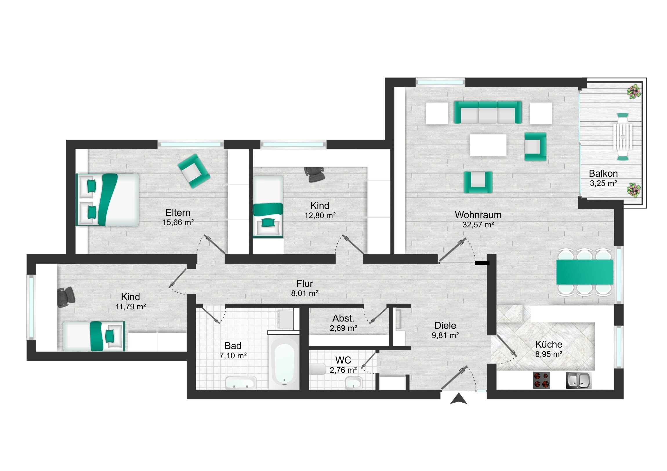 Wohnung zum Kauf 459.000 € 4,5 Zimmer 111,3 m²<br/>Wohnfläche EG<br/>Geschoss Weingarten 88250