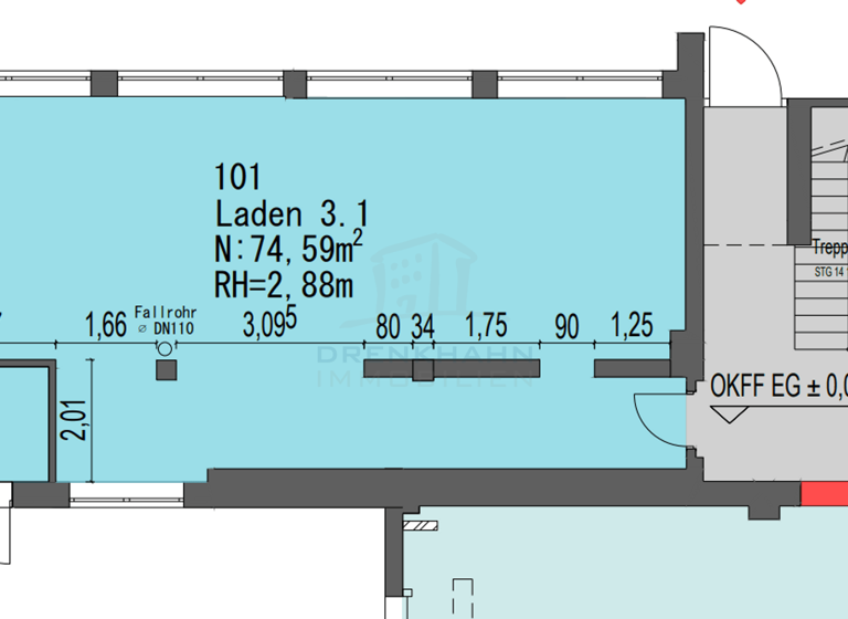 Laden zur Miete 8,50 € 75 m² Verkaufsfläche Chausseestraße 41 Randgebiet Barth 18356