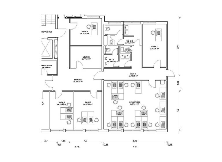 Bürofläche zur Miete provisionsfrei 699 € 35 m² Bürofläche Hertha-Lindner-Straße Wilsdruffer Vorstadt/Seevorstadt-West Dresden 01067