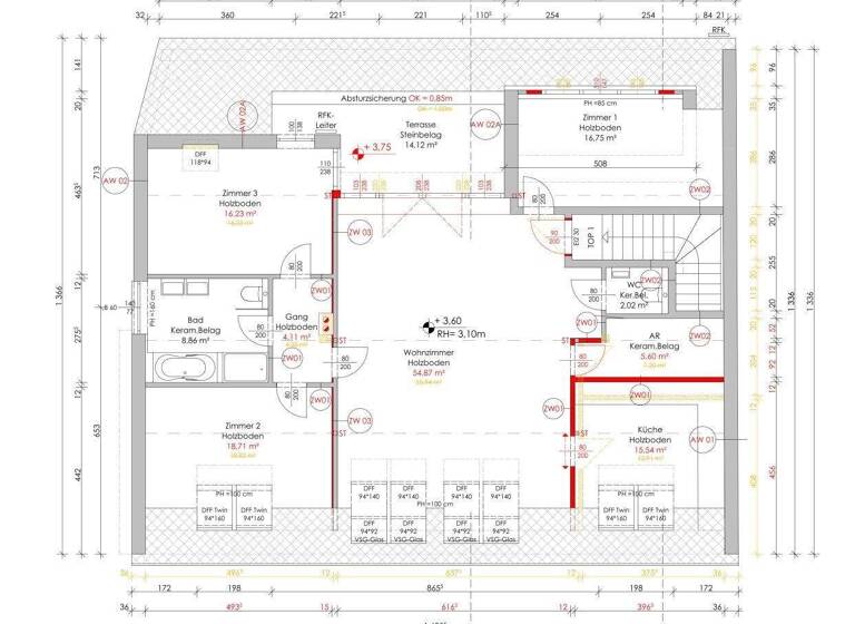 Wohnung zur Miete - Erstbezug 2.390 € 4,5 Zimmer 142,7 m² Wien 1230