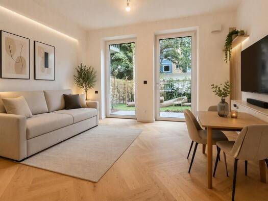 Terrassenwohnung zum Kauf - Erstbezug provisionsfrei 339.000 € 1 Zimmer 24,9 m² Geschoss EG/3 frei ab sofort Bogenallee 8 Harvestehude Eimsbüttel 20144