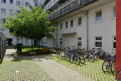 Wohnung zur Miete nur mit Wohnberechtigungsschein 690 € 3 Zimmer 65,8 m² 2. Geschoss frei ab 01.06.2025 Kopernikusstr. 14 Lichtenhof Nürnberg 90459