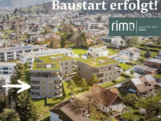 Terrassenwohnung zum Kauf - Erstbezug 620.000 € 4 Zimmer 87 m² 1. Geschoss frei ab 01.05.2027 Ringstraße 61 Götzis 6840