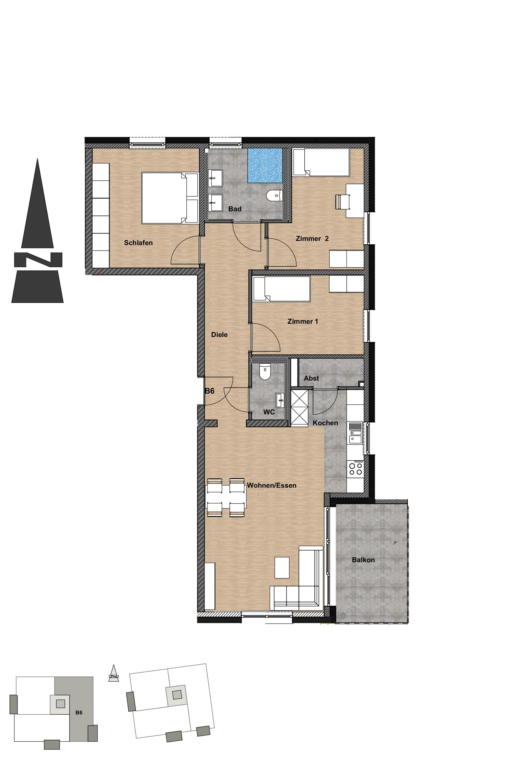 Wohnung zur Miete 1.310 € 4 Zimmer 97 m²<br/>Wohnfläche 2.<br/>Geschoss 01.12.2024<br/>Verfügbarkeit Bad Wimpfen Bad Wimpfen 74206