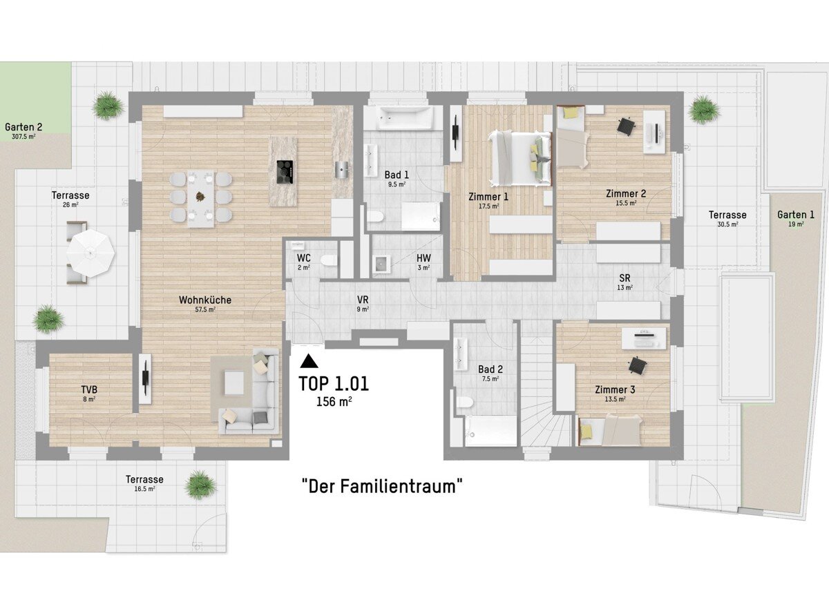 Maisonette zum Kauf provisionsfrei 2.499.900 € 4 Zimmer 155,6 m²<br/>Wohnfläche EG<br/>Geschoss Wien, Donaustadt / Wien 22., Donaustadt 1220