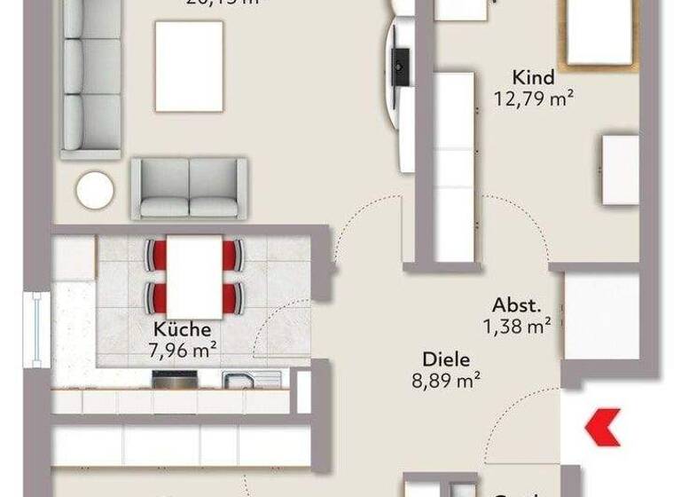 Wohnung zum Kauf 259.000 € 3 Zimmer 76,7 m² frei ab sofort Röthenbach bei St Wolfgang Wendelstein 90530