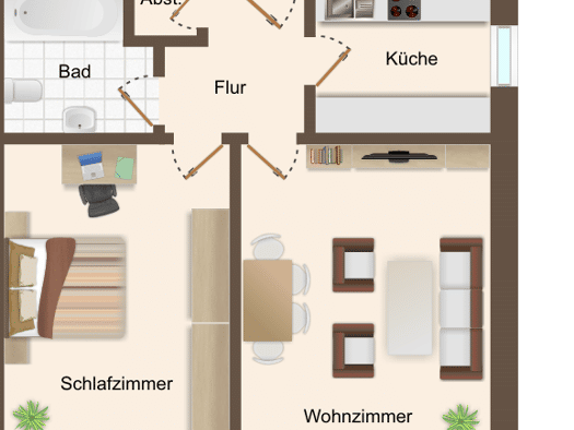 Wohnung zum Kauf provisionsfrei 165.000 € 2 Zimmer 65 m² 1. Geschoss Melle-Mitte Melle 49324