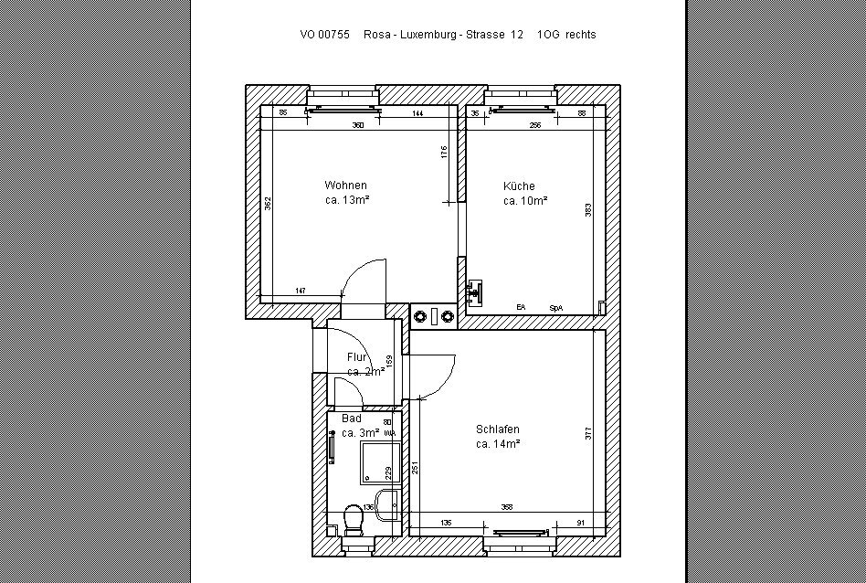 Wohnung zur Miete 270 € 2 Zimmer 41,4 m²<br/>Wohnfläche 1.<br/>Geschoss ab sofort<br/>Verfügbarkeit R.-Luxemburg-Straße 12 Schönebeck Schönebeck (Elbe) 39218