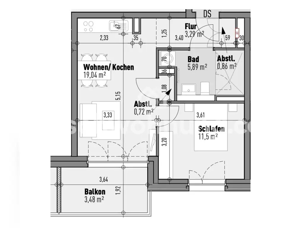 Wohnung zur Miete Tauschwohnung 626 € 2 Zimmer 45 m²<br/>Wohnfläche 1.<br/>Geschoss Rumphorst Münster 48147