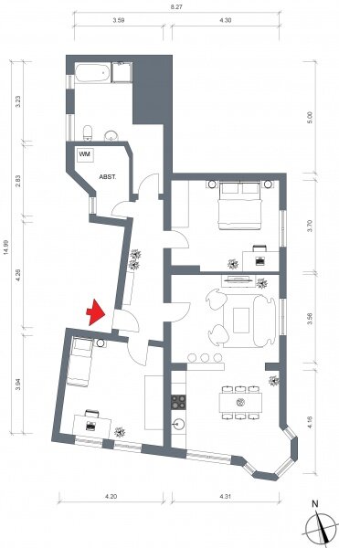 Wohnung zur Miete 686 € 3 Zimmer 98 m²<br/>Wohnfläche 2.<br/>Geschoss 15.01.2025<br/>Verfügbarkeit Raiffeisenstraße 12 Helmholtzstraße Magdeburg 39112