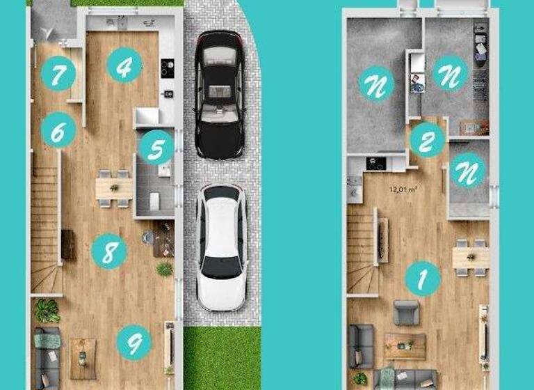 Doppelhaushälfte zum Kauf - Erstbezug provisionsfrei 735.135 € 7,5 Zimmer 184,6 m² 237 m² Grundstück Babstadt Bad Rappenau / Babstadt 74906