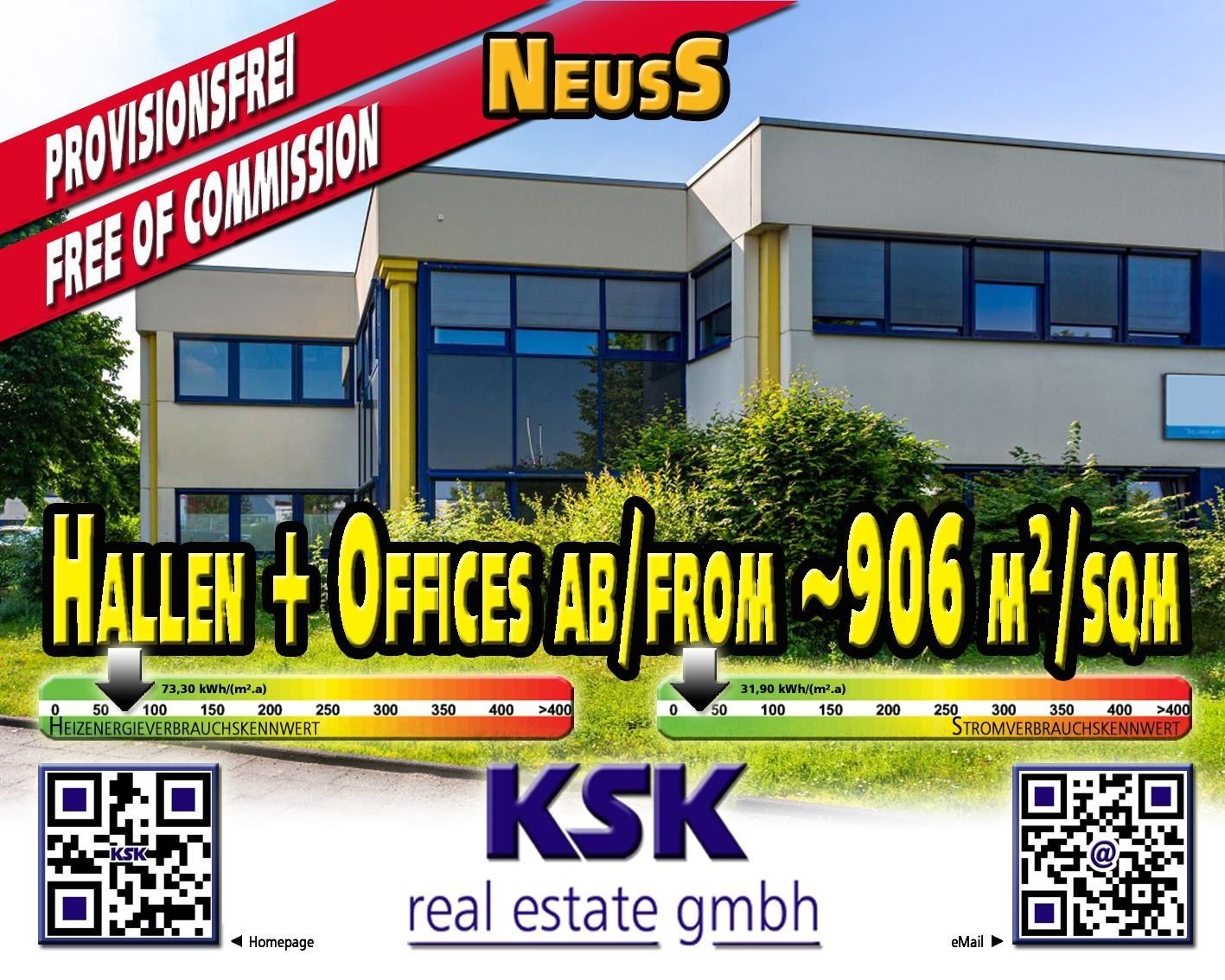 Produktionshalle zur Miete provisionsfrei 7,55 € 906 m²<br/>Lagerfläche von 906 m² bis 1.812 m²<br/>Teilbarkeit Grimlinghausen Neuss 41468