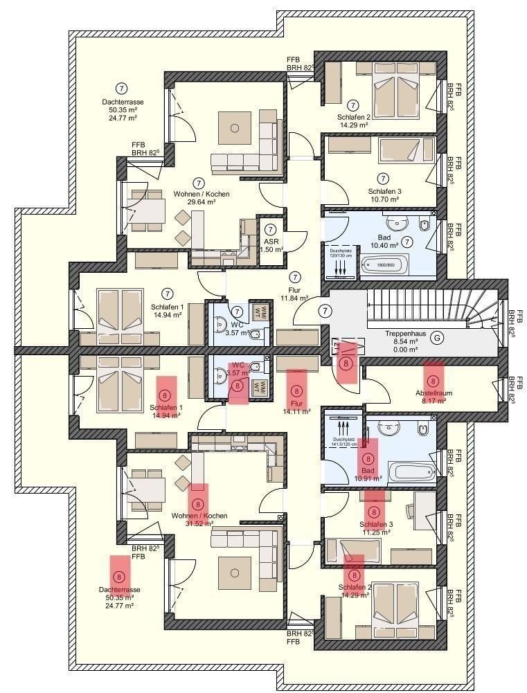 Penthouse zur Miete 1.670 € 4 Zimmer 133,6 m²<br/>Wohnfläche 2.<br/>Geschoss 01.05.2025<br/>Verfügbarkeit Bergen Bergen auf Rügen 18528