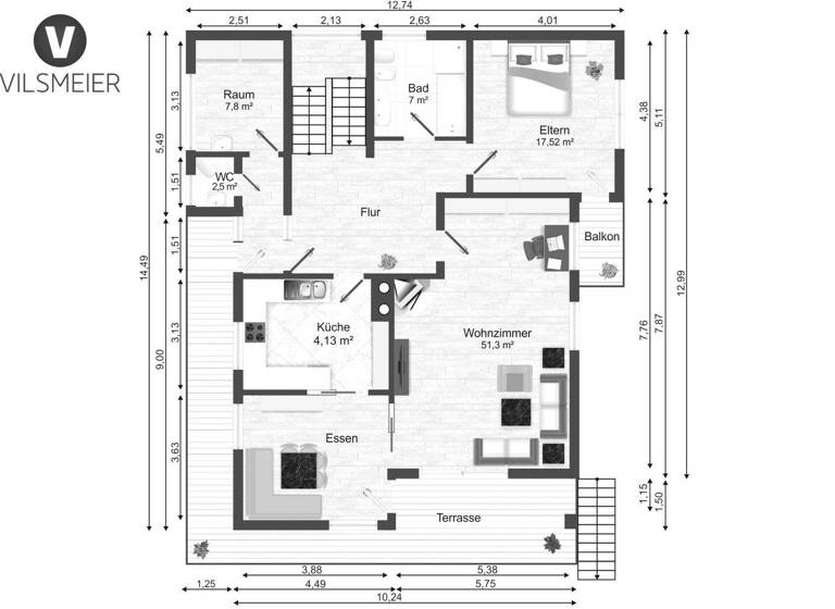 Mehrfamilienhaus zum Kauf 499.000 € 14 Zimmer 350 m² 2.083 m² Grundstück Konzell 94357