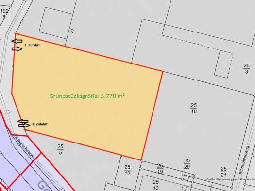 Gewerbegrundstück zum Kauf provisionsfrei 577.800 € 5.778 m² Grundstück Am Eschenbornrasen 25 Witzenhausen Witzenhausen 37213