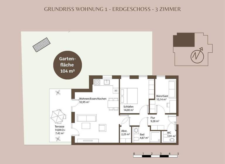 Wohnung zum Kauf - Erstbezug provisionsfrei 607.000 € 3 Zimmer 82,8 m² EG Westenviertel Regensburg 93049