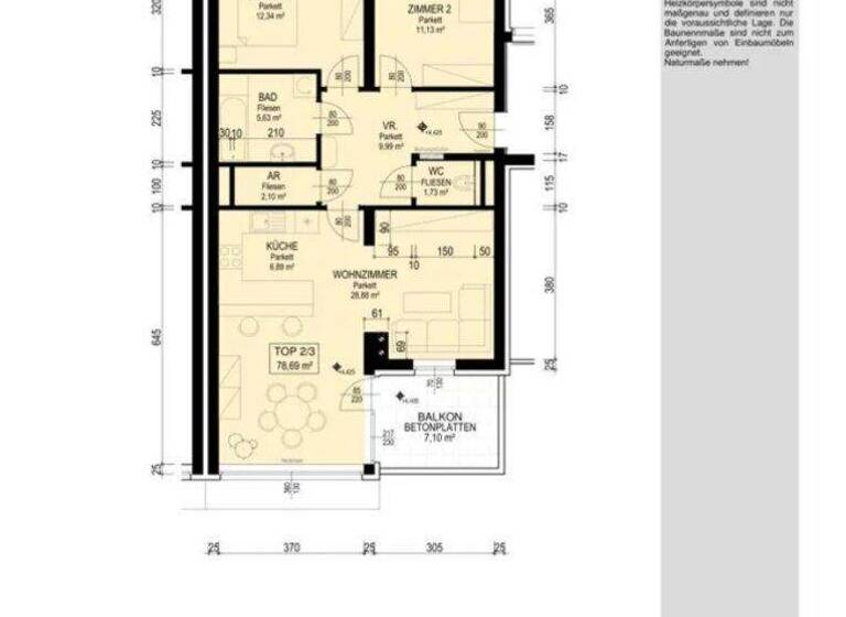 Wohnung zur Miete 708 € 3 Zimmer 78,7 m² Gresten 3264