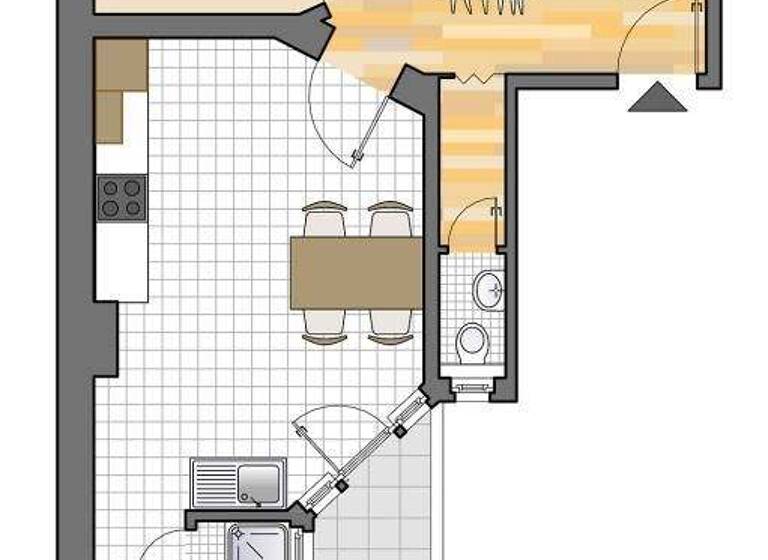 Wohnung zur Miete 529 € 2 Zimmer 63,7 m² 2. Geschoss Heidestraße 34 Hillerheide Recklinghausen 45659