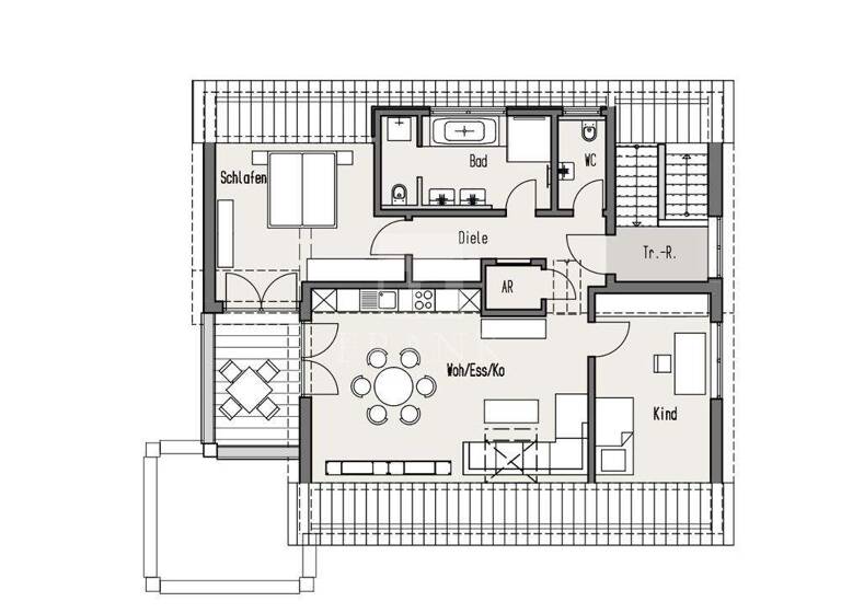 Wohnung zur Miete - Erstbezug 1.590 € 3,5 Zimmer 80 m² 2. Geschoss frei ab sofort Hornbergweg 1 Ruit Ostfildern 73760
