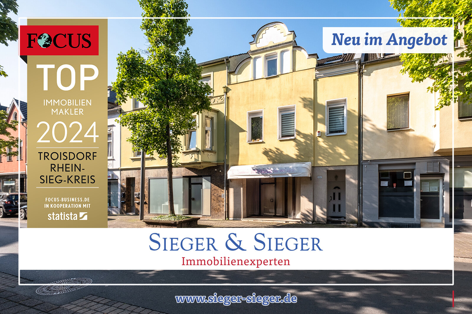 Stadthaus zum Kauf provisionsfrei 498.800 € 6 Zimmer 207 m²<br/>Wohnfläche 509 m²<br/>Grundstück Troisdorf Troisdorf 53840