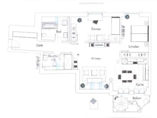 Wohnung zur Miete Tauschwohnung 980 € 3 Zimmer 88 m² 4. Geschoss Zentrum-Ost Leipzig 04103