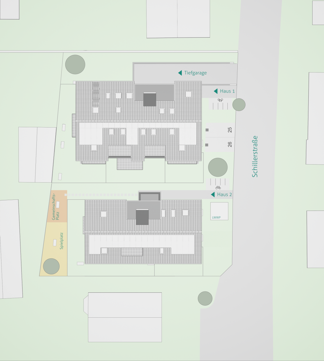 Wohnung zum Kauf provisionsfrei 509.800 € 2 Zimmer 61,8 m²<br/>Wohnfläche 1.<br/>Geschoss Schillerstraße 36 Herrenberg Herrenberg 71083