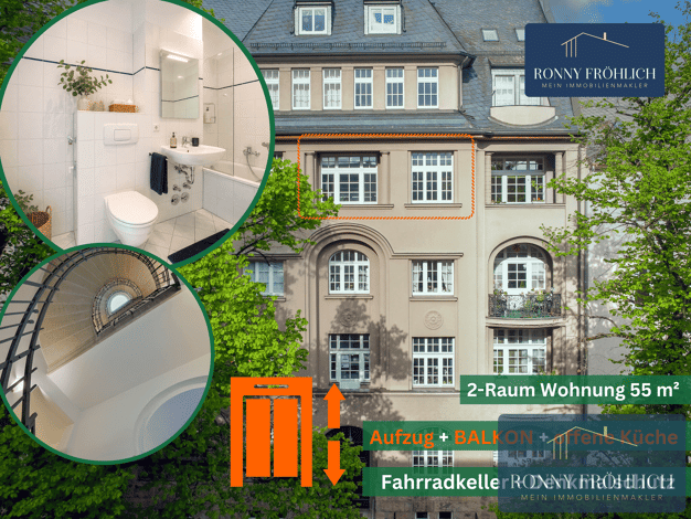 Wohnung zum Kauf 69.000 € 2 Zimmer 54,5 m² Kaßberg Kaßberg 09112