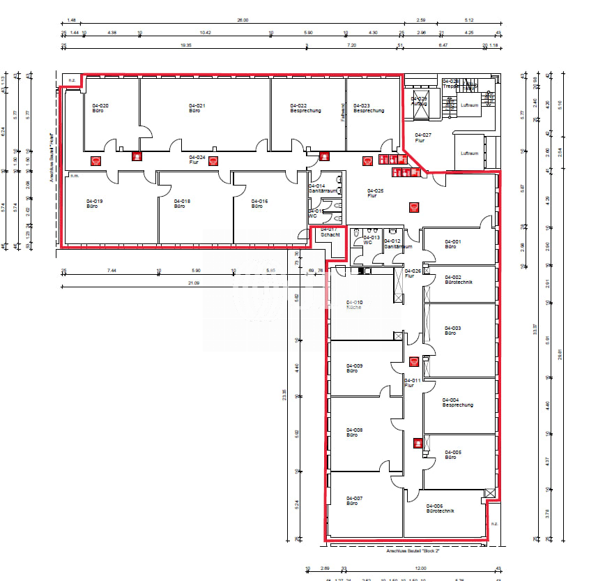 Bürofläche zur Miete provisionsfrei 14 € 1.009 m²<br/>Bürofläche Zentrum - Ost Leipzig 04103