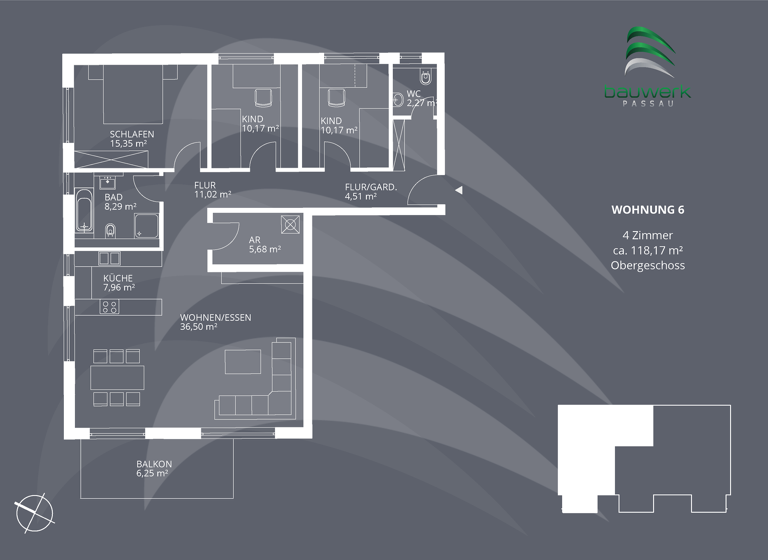 Wohnung zum Kauf - Erstbezug provisionsfrei 529.900 € 4 Zimmer 118,2 m² 2. Geschoss Altenthann 93177