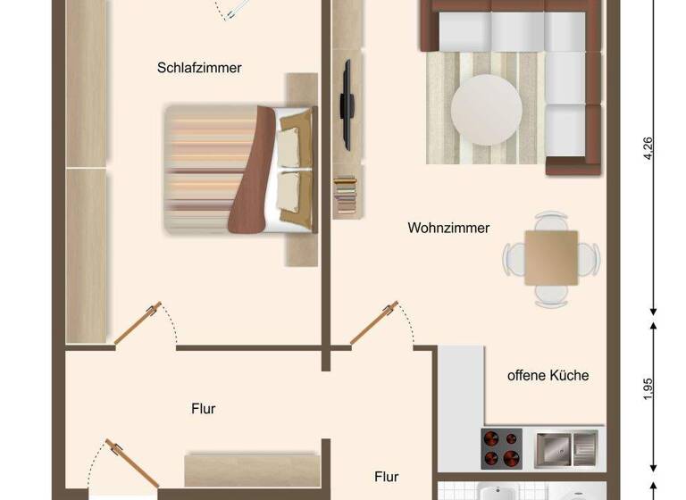 Wohnung zur Miete 321 € 2 Zimmer 53,5 m² 5 Geschosse Brünlasberg 48 Aue 08280
