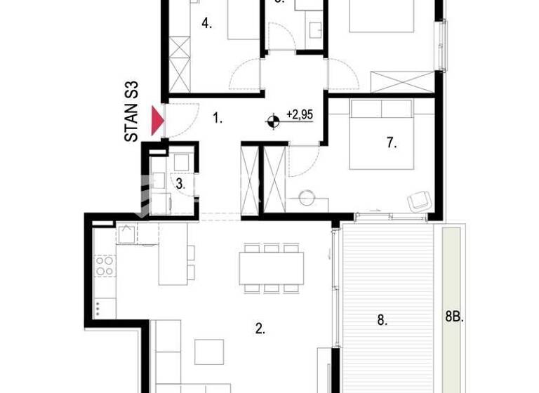 Wohnung zum Kauf 363.670 € 3 Zimmer 92 m² 1. Geschoss Kastela 21216