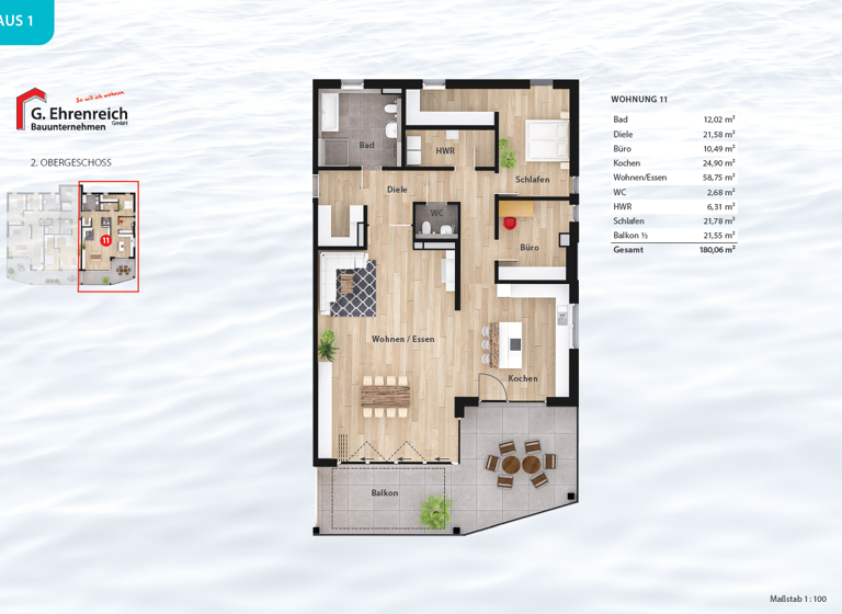 Penthouse zum Kauf - Erstbezug provisionsfrei 3 Zimmer 180,1 m² 2. Geschoss frei ab sofort Am Retzer Schübl 2 Steinberg Steinberg am See 92449