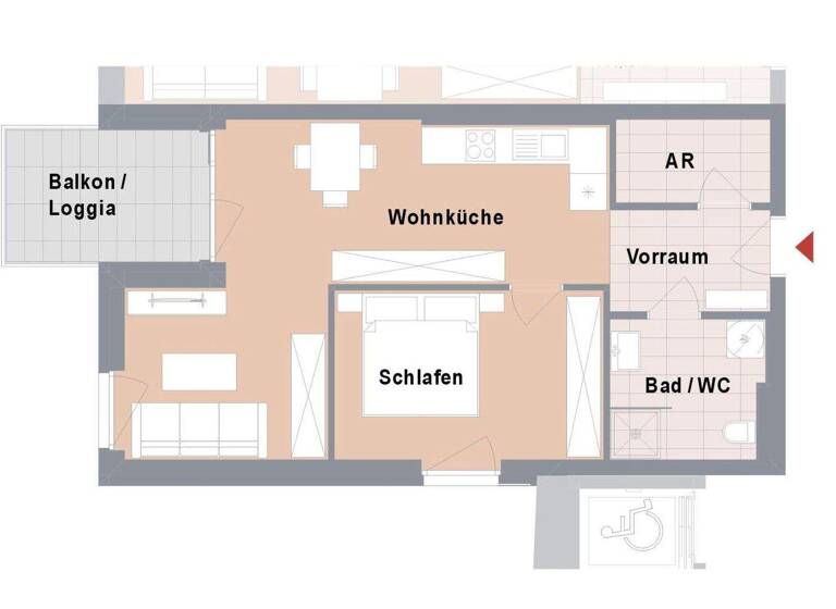 Wohnung zur Miete - Erstbezug 784 € 2 Zimmer 56 m² frei ab 01.05.2026 Sankt Leonhard Graz 8010