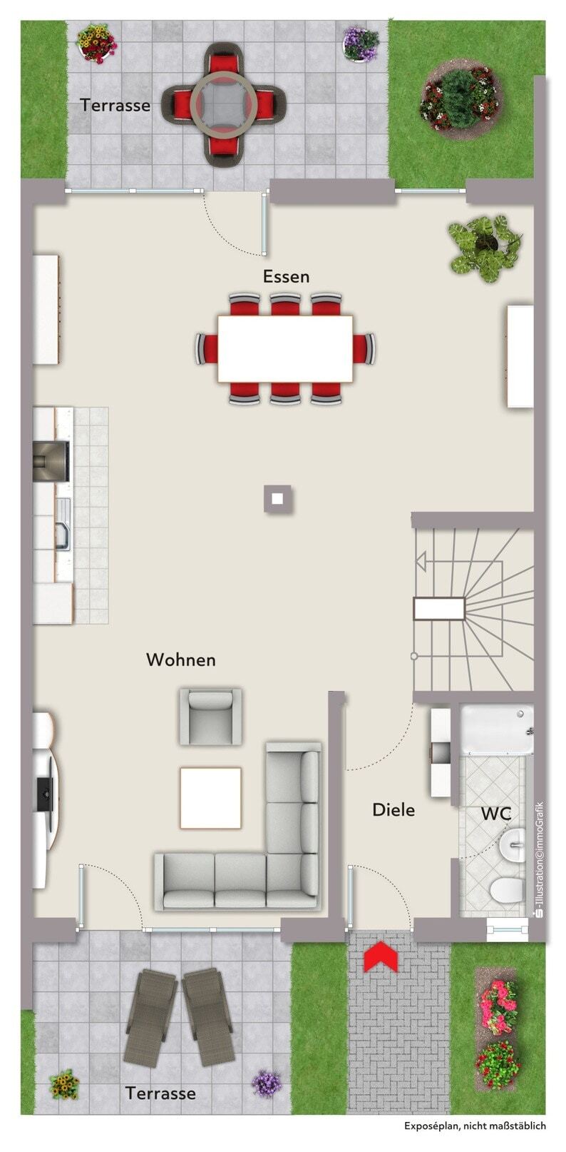 Reihenmittelhaus zum Kauf provisionsfrei 685.000 € 5 Zimmer 172 m²<br/>Wohnfläche 275 m²<br/>Grundstück ab sofort<br/>Verfügbarkeit Dinkelsbühl Dinkelsbühl 91550