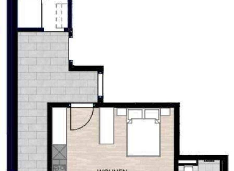 Studio zur Miete 365 € 1 Zimmer 26 m² 1. Geschoss frei ab sofort Tuttlingen 78532