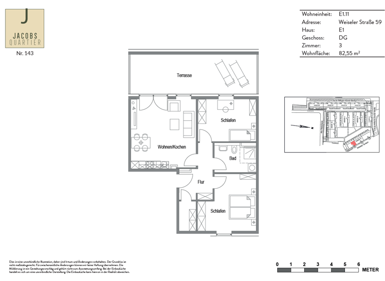 WG-Zimmer zur Miete 985 € 3 Zimmer 82,6 m² 3. Geschoss Weiseler Straße 59 Butzbach 35510