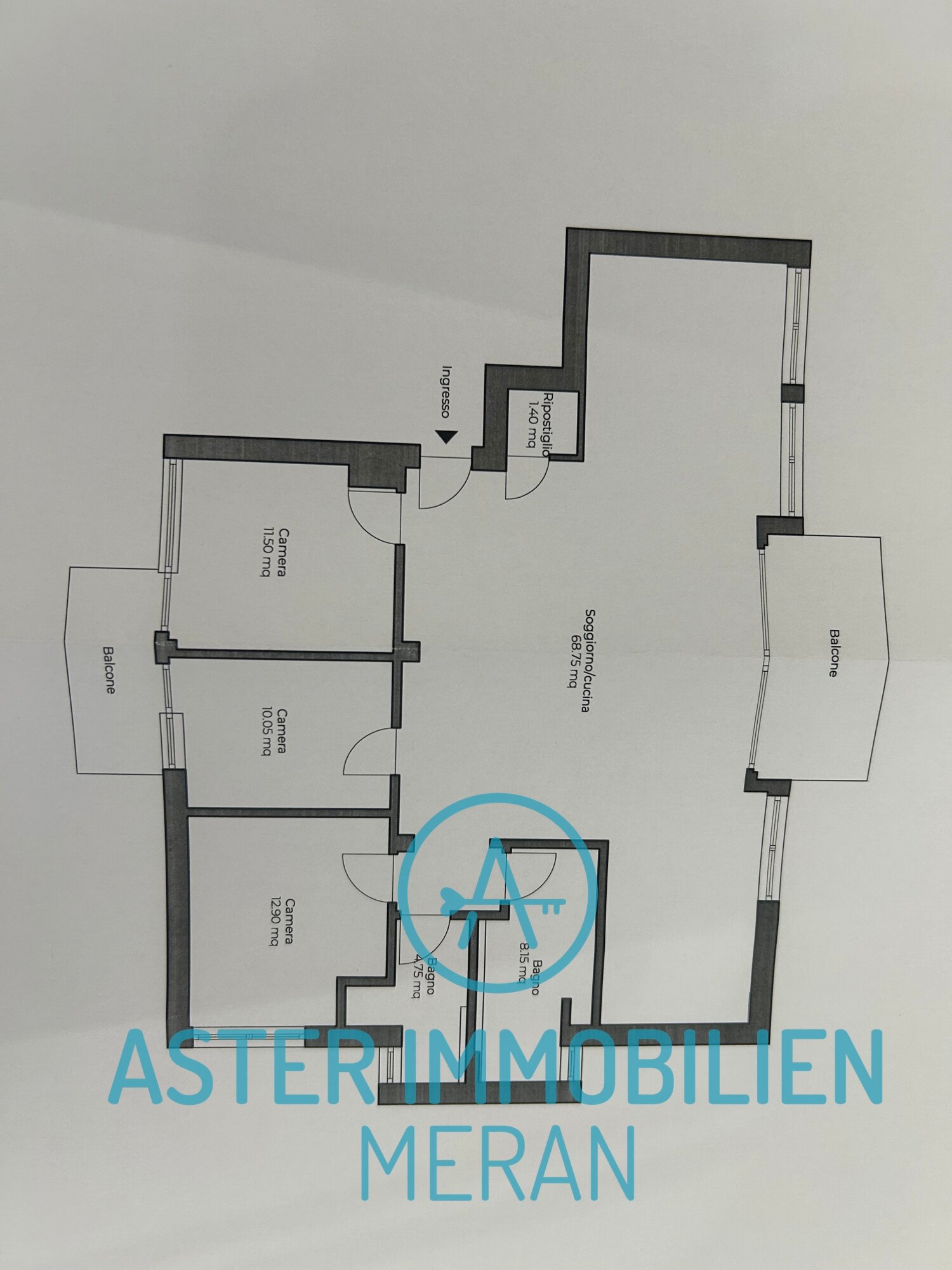 Wohnung zum Kauf 990.000 € 4 Zimmer 117,5 m²<br/>Wohnfläche 2.<br/>Geschoss Karl Wolfstrasse MERANO / MERAN 39012