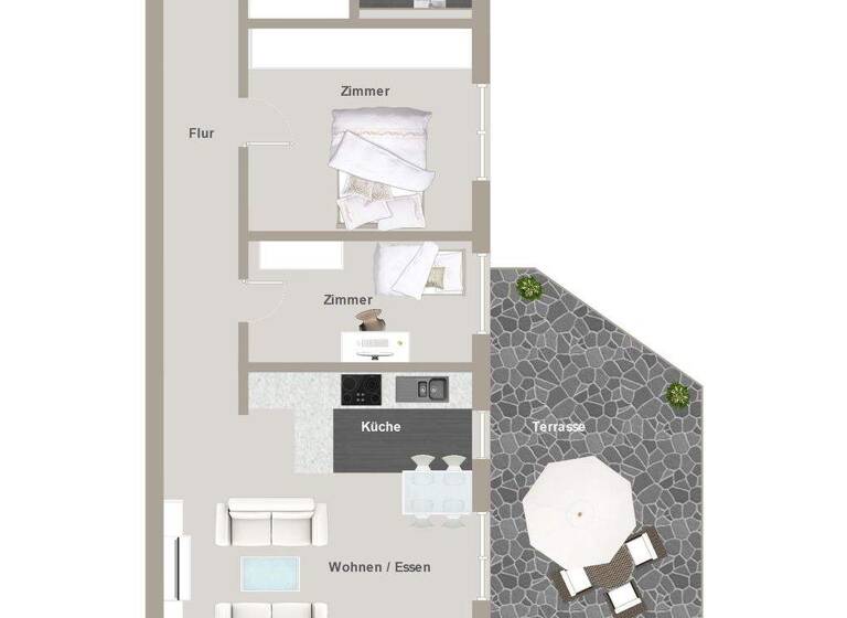 Terrassenwohnung zur Miete 1.750 € 3 Zimmer 93 m² EG frei ab sofort Eißendorf Hamburg 21075