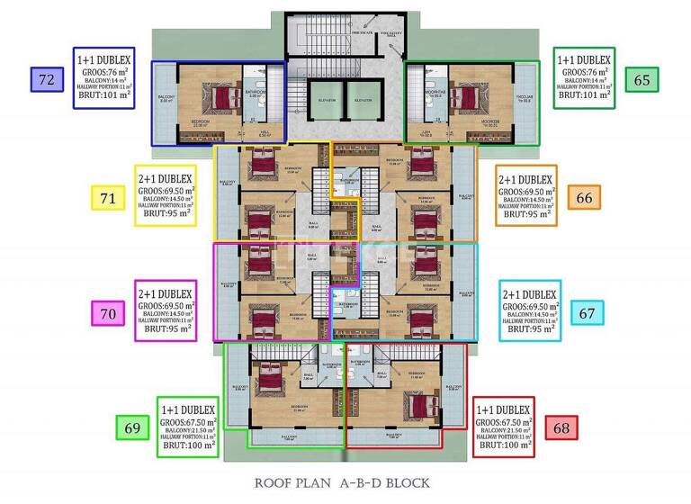 Studio zum Kauf 103.000 € 2 Zimmer 65 m² EG Antalya 07410