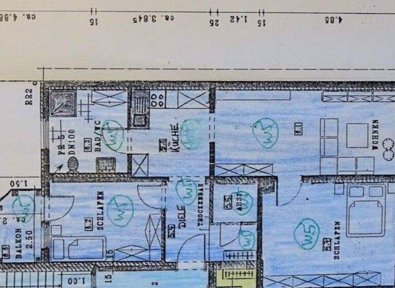 Wohnung zur Miete 580 € 3 Zimmer 73,9 m² 2. Geschoss frei ab 01.06.2026 An der Weiße 10 Arnstadt 99310