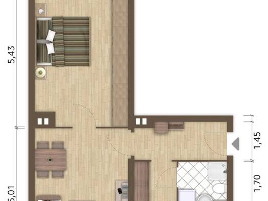 Wohnung zur Miete 271 € 2 Zimmer 54,3 m² 2. Geschoss frei ab sofort Steinstraße 8 c Hoyerswerda Hoyerswerda 02977