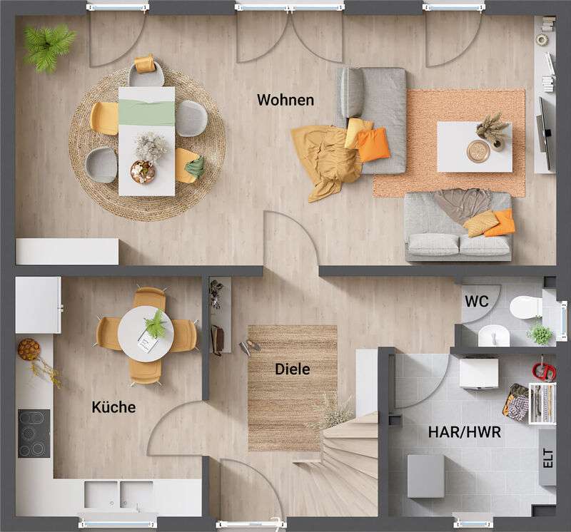 Einfamilienhaus zum Kauf 329.260 € 4 Zimmer 124 m²<br/>Wohnfläche 500 m²<br/>Grundstück Kranichborn Großrudestedt 99195