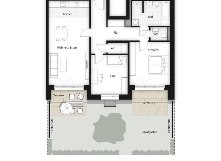 Wohnung zum Kauf 557.000 € 3 Zimmer 94,4 m²<br/>Wohnfläche EG<br/>Geschoss Geschwister-Scholl-Straße 18 Herzo Base Herzogenaurach 91074