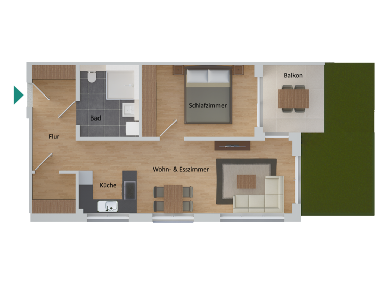 Terrassenwohnung zur Miete 1.210 € 2 Zimmer 63,6 m²<br/>Wohnfläche EG<br/>Geschoss ab sofort<br/>Verfügbarkeit Schliffkopfstraße 5 Herrenberg Herrenberg 71083