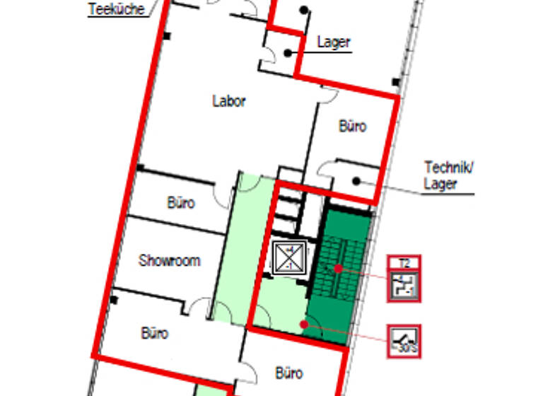 Bürogebäude zur Miete 14,50 € 230 m² Bürofläche Wiehre Freiburg 79100