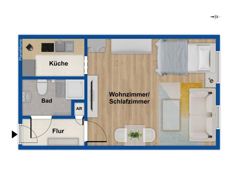 Studio zum Kauf 95.000 € 1 Zimmer 30 m² EG Steinbühl Nürnberg 90443