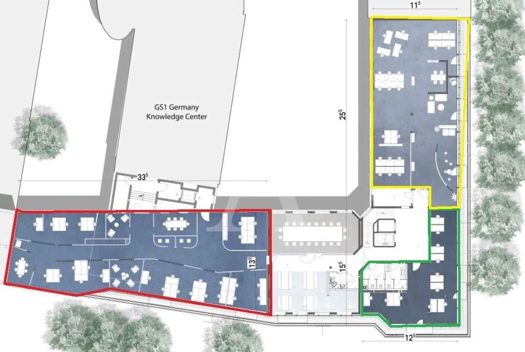 Büro-/Praxisfläche zur Miete provisionsfrei 19,50 € 754 m²<br/>Bürofläche ab 107 m²<br/>Teilbarkeit Braunsfeld Köln 50933